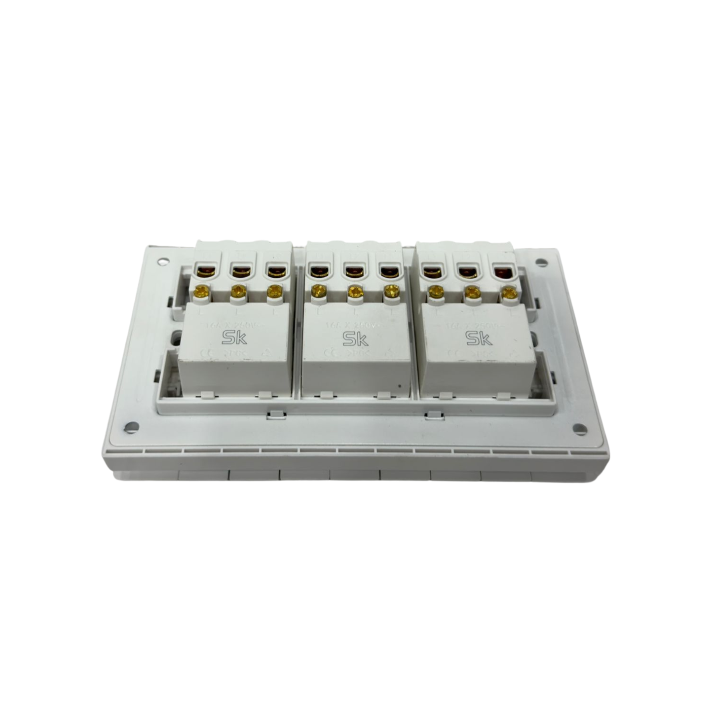 Lotus SK Piano White Series - 9 Gang Switch Panel