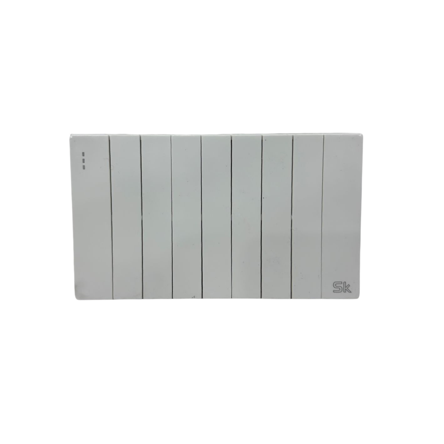 Lotus SK Piano White Series - 9 Gang Switch Panel