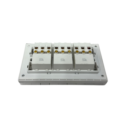 Lotus SK Piano White Series - 9 Gang Switch Panel